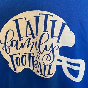 Faith Family & Football T-shirt NWOT